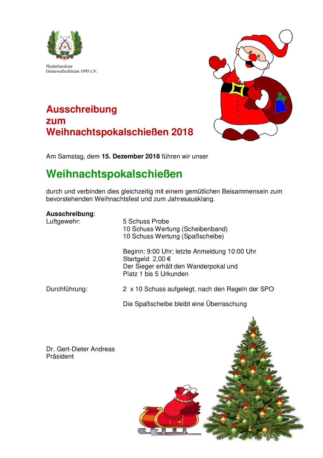 Weihnachtspokal am 15.12.18