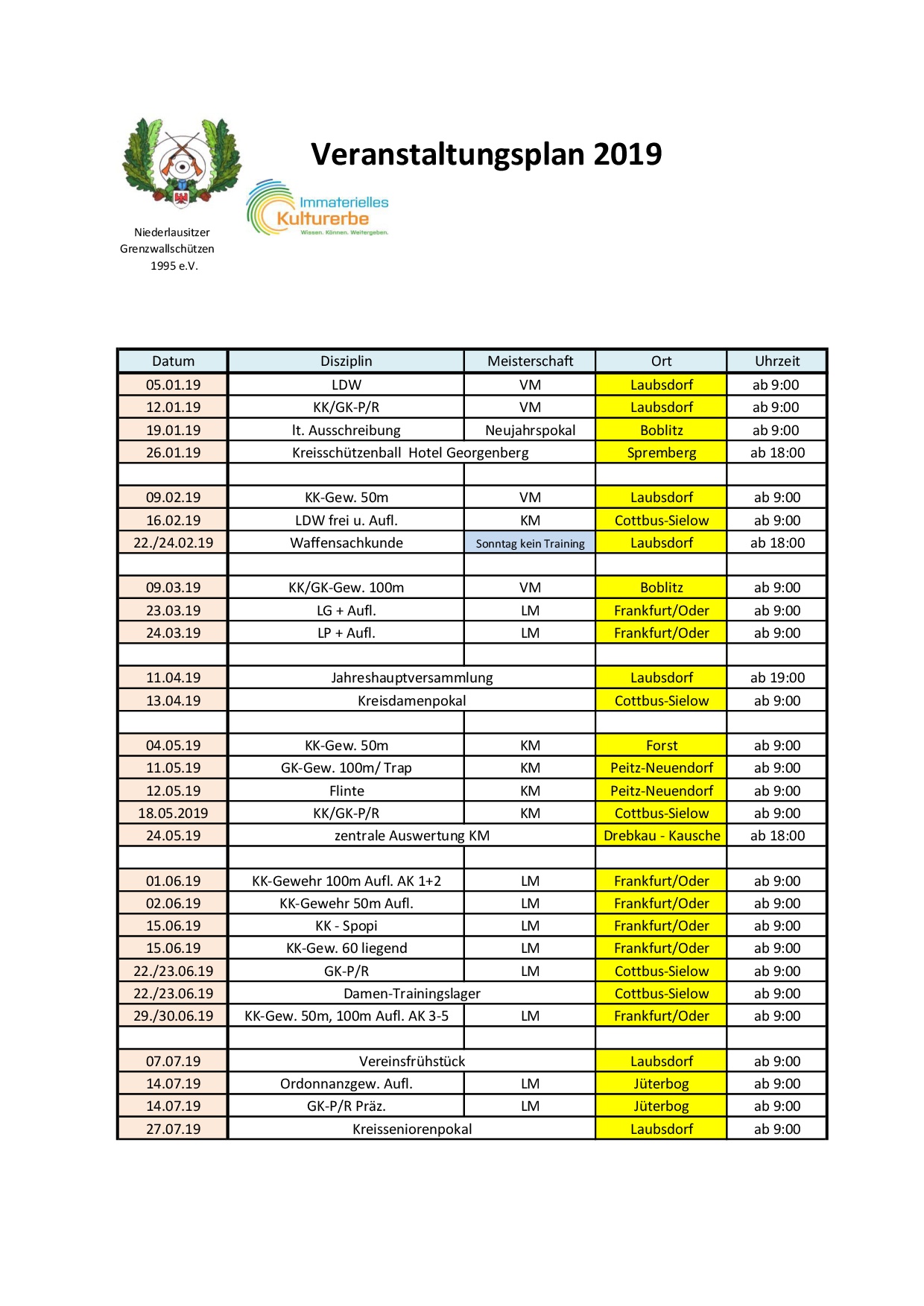 Veranstaltungsplan 2019 1